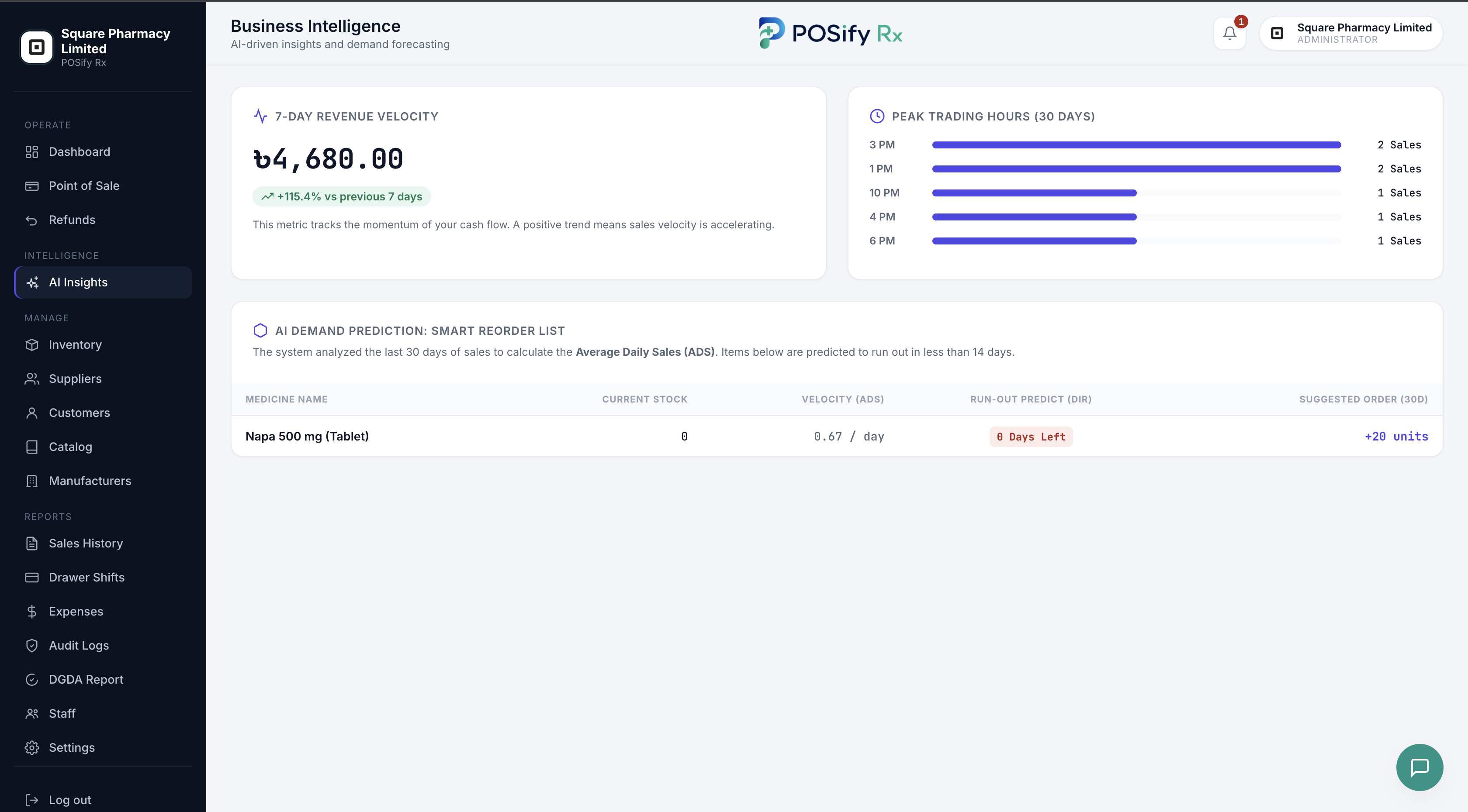 POSify Rx — The counter that watches itself screenshot